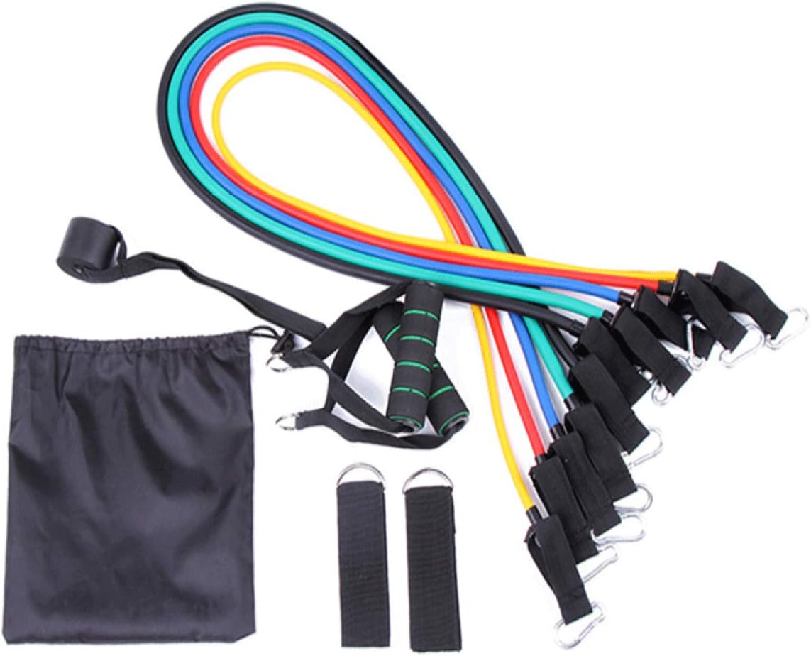 Umbranded Multifunctional Combined Pull-Ups, Resistance Band with Handle, 11- Piece Fitness Resistance Band, Training Tube with Large Handle, Ankle Band Resistance Training Band