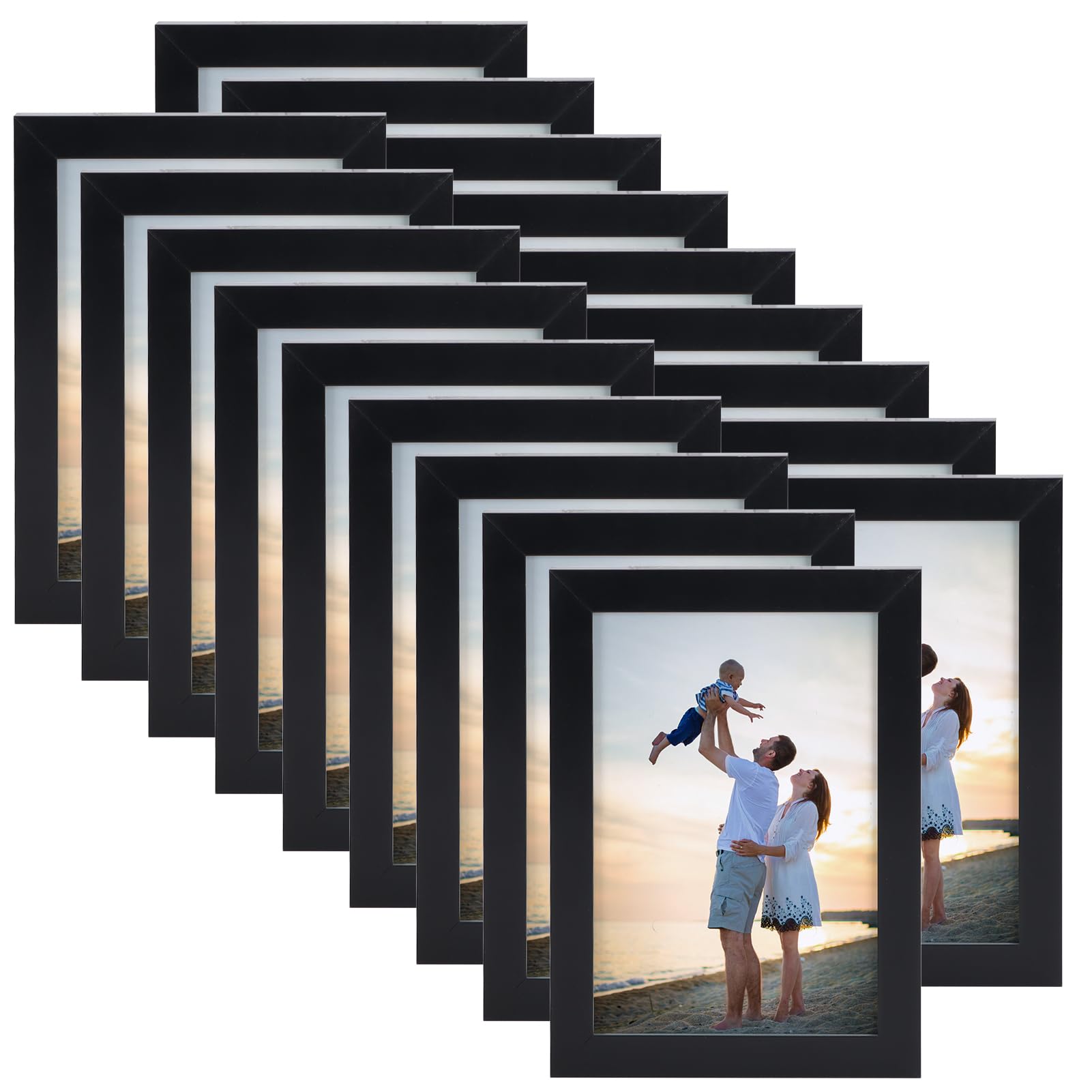 EYMPEU 18-Pack 3.5x5 Photo Frame, Slim Black Picture Frames 3.5x5, Elegant Design for Wall and Table Decoration — image 1