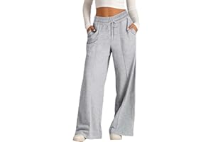 Girls Wide Leg Sweatpants Cute Baggy Sweat Pants Straight Leg Pants High Waisted Joggers with Pockets Teen Drawstring Trouser