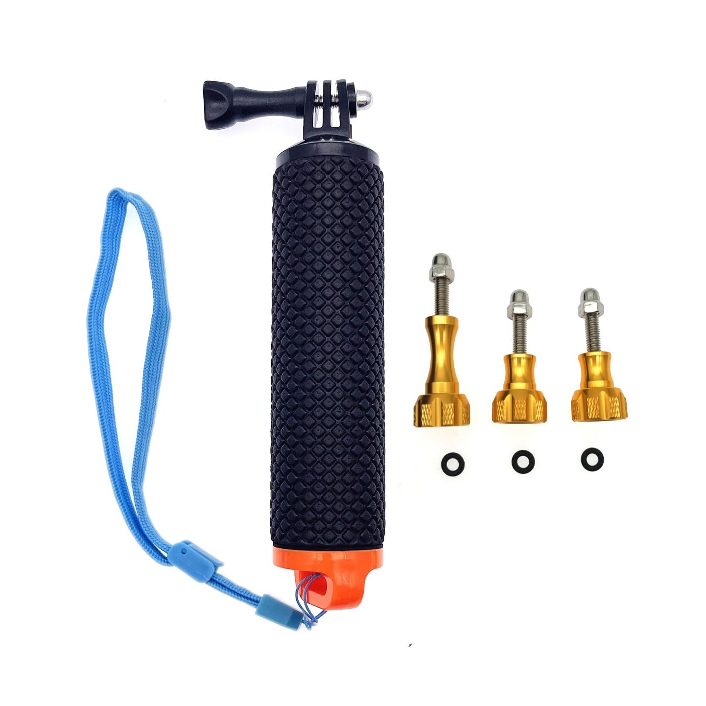 JZK Underwater Action Camera Floating Handle, Floating Hand Grip For Sportcamera, Waterproof Monopod With 3 Long Screws, Sport Camera Floating Selfie Stick