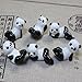 Tableware Decoration Ceramic Panda Pattern Chopsticks Rest Spoon Fork Knife Kitchen Holder Rack Practice (black-white)