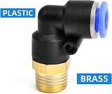 ERGAOBOY 10 Pcs 6mm Tube OD x 1/8 BSP Male Elbow Push to Connect Fittings PL6-01 view 5