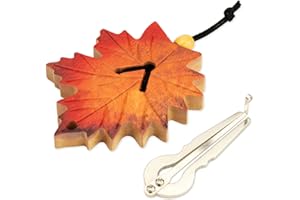 Jaw Harp with Maple Leaf Wooden Case - Handmade Mouth Harp Instrument, Stainless Steel ’s Harp for Beginners & Hobbyists, Por