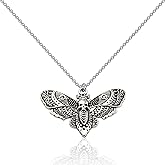 AKTAP L-na Moth Ne-cklace Death Head Moths Necklace Insect Jewelry Gothic Ne-cklace Gift for Women