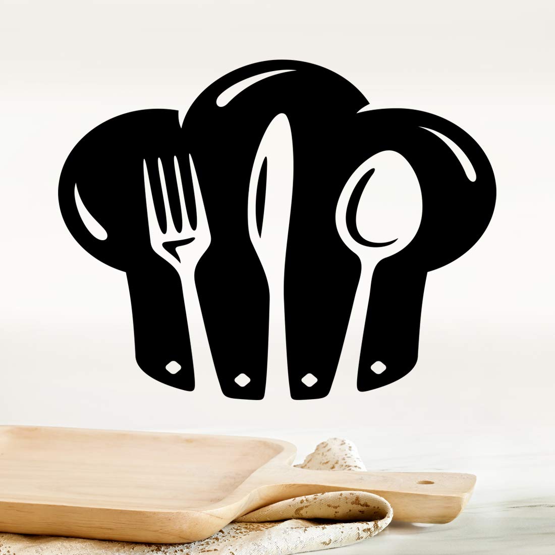 Chef Toque Wall Kitchen Sticker Decal Art Home Decor Kid Room Bon Appetit Quotes Stickers Dining Quote Vinyl Lettering Decoration Accessory Bedroom Decals Mural Stencils Removable Graphic Living Sign