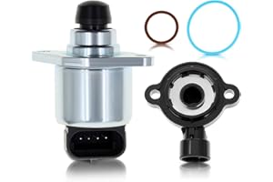 MOTOALL Set of 2 17106809 TPS Throttle Position Sensor and 17113598 Idle Air Control IAC Valve