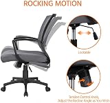 Yaheetech Dark Grey Ergonomic Office Chair Mid-Back Mesh Lumbar Support view 5