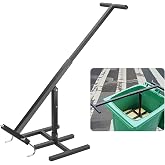 BINGOX Manual Trash Compactor, Waste Recycling Hand Tool for Outdoor Use, Touchless Bin Compactor for 120-660L Wheelie Bins, Iron Compacting Trash Can