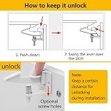 DIWUJI 12Pcs Child Safety Cupboard Locks Invisible Adhesive No Drilling White view 5