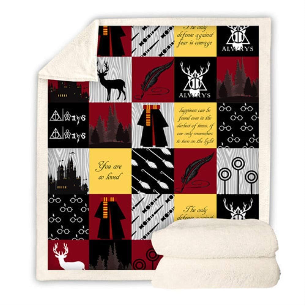 DDDWWW Harry Potter Blanket Fleece 3d Print Mens Womens Cloak Plush Super Soft Wearable Protecting Blanket 130(H) x150(W 1