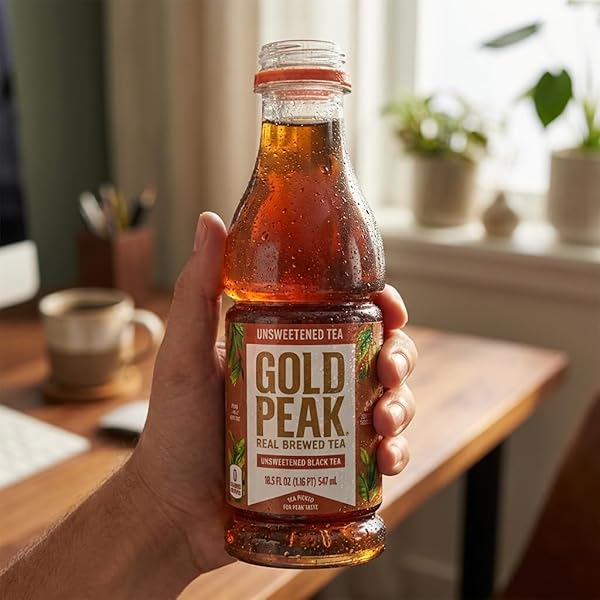 GOLD PEAK 10-PACK VARIETY TEA – 18.5 OZ BOTTLES – EXTRA SWEET, GEORGIA PEACH, LEMON SWEETENED, SWEET’D BLACK & SWEET GREEN – READY-TO-DRINK ICED TEA ASSORTMENT