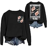 Woati Motherhood Is Kingdom Work Sweatshirt, Christian Mom Shirt
