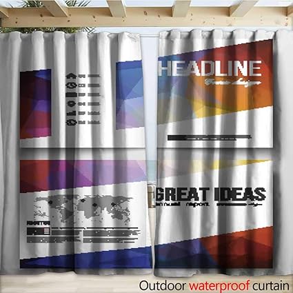 Amazon Com Warmfamily Porch Curtains Set Of Business Templates