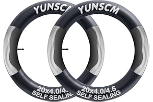 YUNSCM 2-PCS 20x4 Self-Sealing Fat Bike Tubes 20 x 4.0/4.5 AV32mm Super Automatic Repair,Puncture Resistant Compatible with 20 x 4 20x4 1/4 20x4.50 E-Bike Bicycle Tire Tubes Schrader Valve