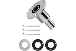 OCEANBROAD Stainless Steel 316 Thru Hull Exhaust, Fitting 22mm/24mm Hose Pipe Marine Exhaust Port for Webasto, Planar, Eberspacher, Chinese Diesel Parking heaters, with Bolts and Nuts