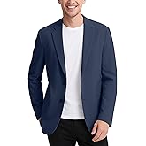 WYWK Men's Slim Fit Blazer Suit Jacket for Men Two Button Blue Casual Sports Coats Wedding Prom Party Business Dating