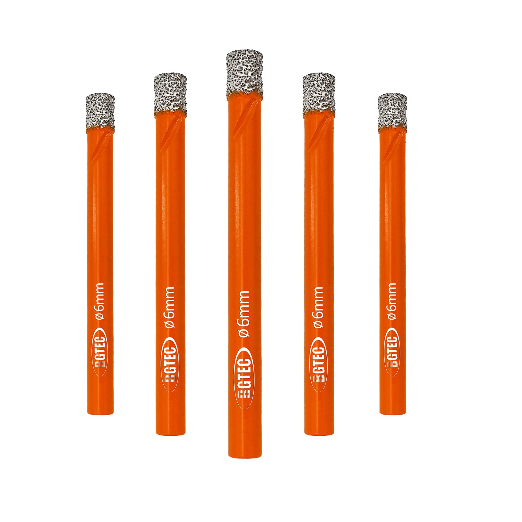 Dry Diamond Drill Bit Set,BGTEC 6mm Hole Saw for Granite,Marble,Masonry, Concrete, Tile/Ceramic, Glass, Hard plastic,5pcs Vacuum Brazed Diamond Core Drill Bit Kit — image 1