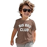 GLIGLITTR Big Brother Shirt Cool Big Bro Club T-Shirt Toddler Baby Boy Promoted to Big Brother Announcement Short Sleeve Tops