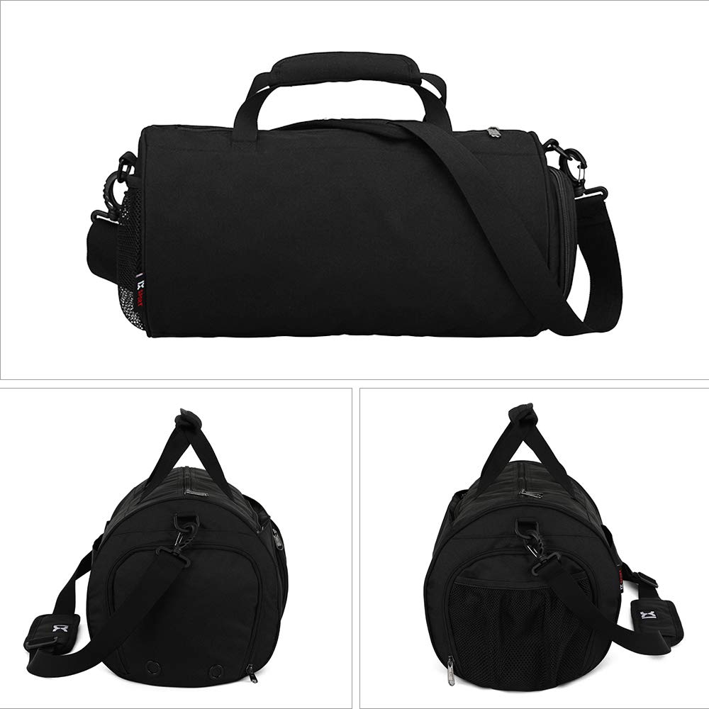 SKYSPER Sporttaschen Reisetasche Trainingstasche Schultertaschen wasserdicht 39 * 22 * 22CM Schwarz