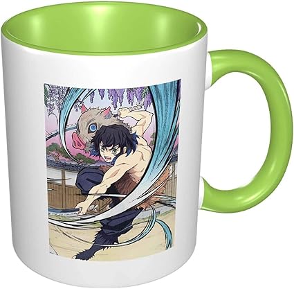 Amazon Co Jp 嘴平 伊之助 鬼滅の刃 コーヒーカップ マグ かわいい食器 耐熱 耐冷 マグカップ 贈り物 人気 景品 マグ 贈答品 男性 女性オフィス 330ml マグ ビアマグ Green 新品 ホーム キッチン