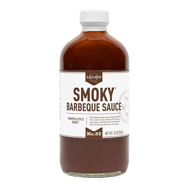 LILLIE’S Q – SMOKY BARBEQUE SAUCE, GOURMET BBQ SAUCE, SWEET BROWN SUGAR BBQ SAUCE, MILD SMOKY FLAVOR, PREMIUM INGREDIENTS, MADE WITH GLUTEN-FREE INGREDIENTS (20 OZ)
