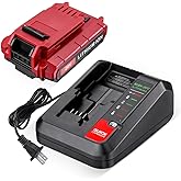 Magolin 20V 3.0Ah Lithium Replacement for Porter Cable 20V Battery Charger, Compatible with Porter Cable 20V Cordless Power T