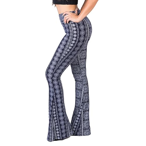 SATINA High Waisted Flare Leggings Stretchy Flare Yoga Pants for