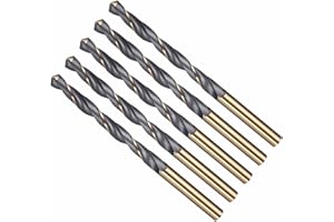 CoCud Drill Bit, 7mm Cutting Diameter, 4341 HSS Jobber Bits Gold and Black 118° Cutting Angle - (Applications: for Drilling P