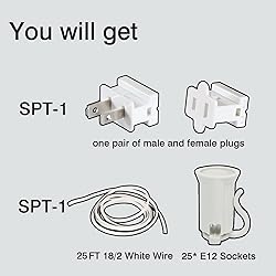 Encoidoz DIY Indoor Outdoor Light String Kit - 25FT