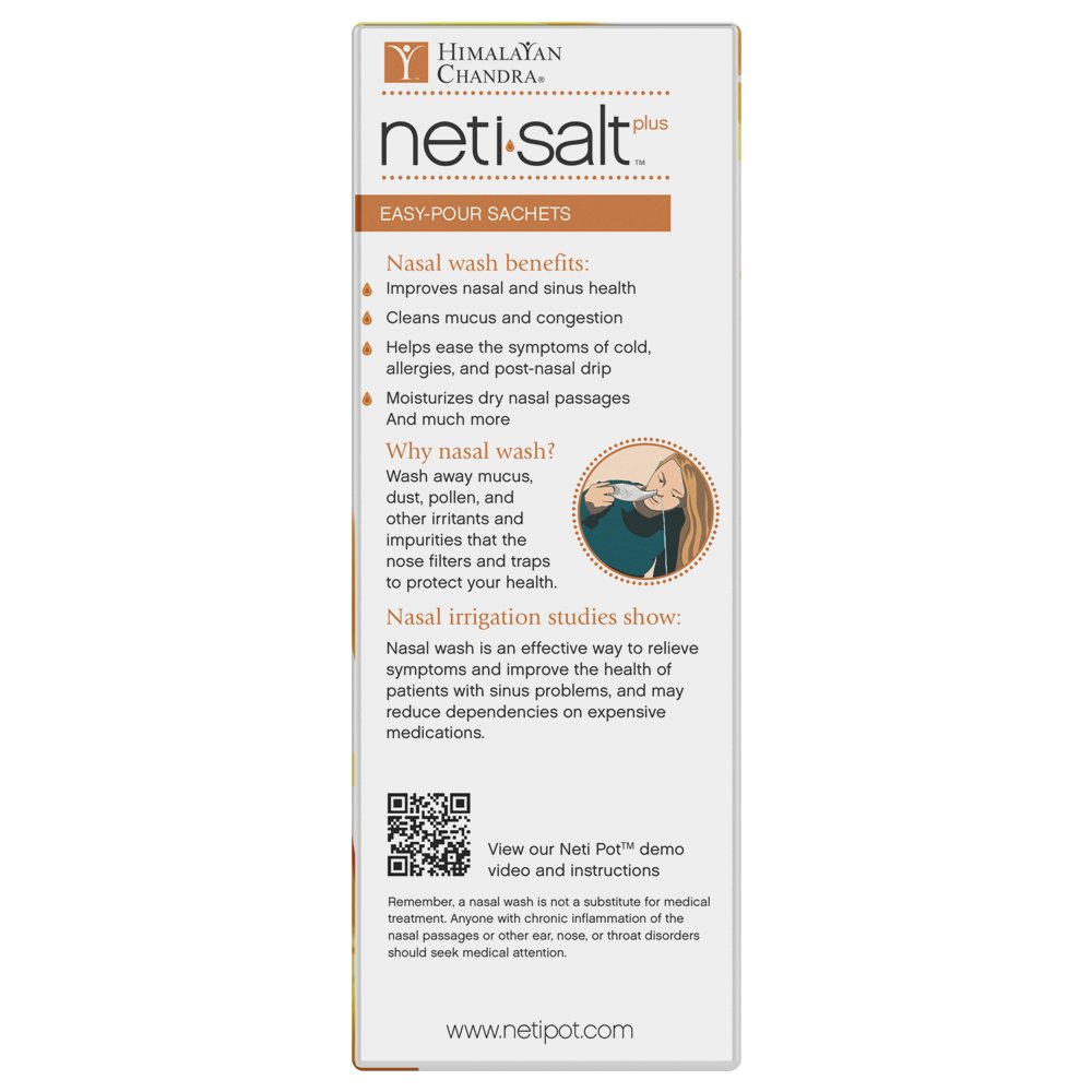 Himalayan Chandra Neti Salt Plus Refill Sachet 60ct