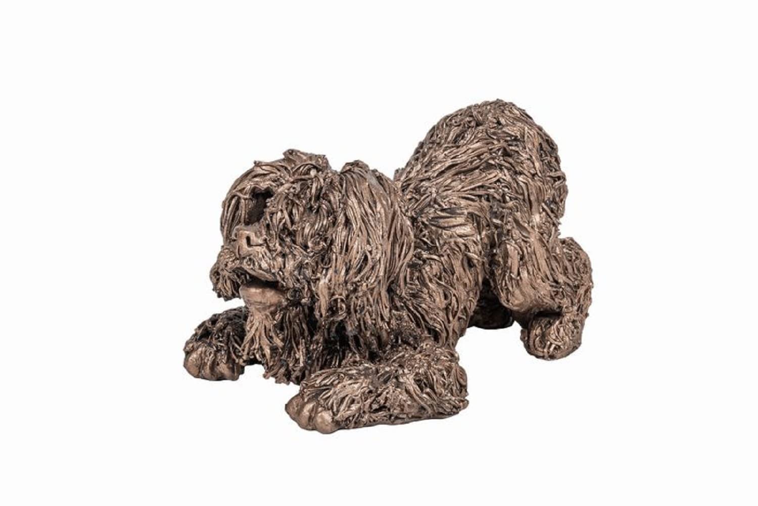 Frith Sculpture Playful Billy Labradoodle Sculpture by Veronica Ballans, Bronze, 9 x 12 x 17cm (VB092)