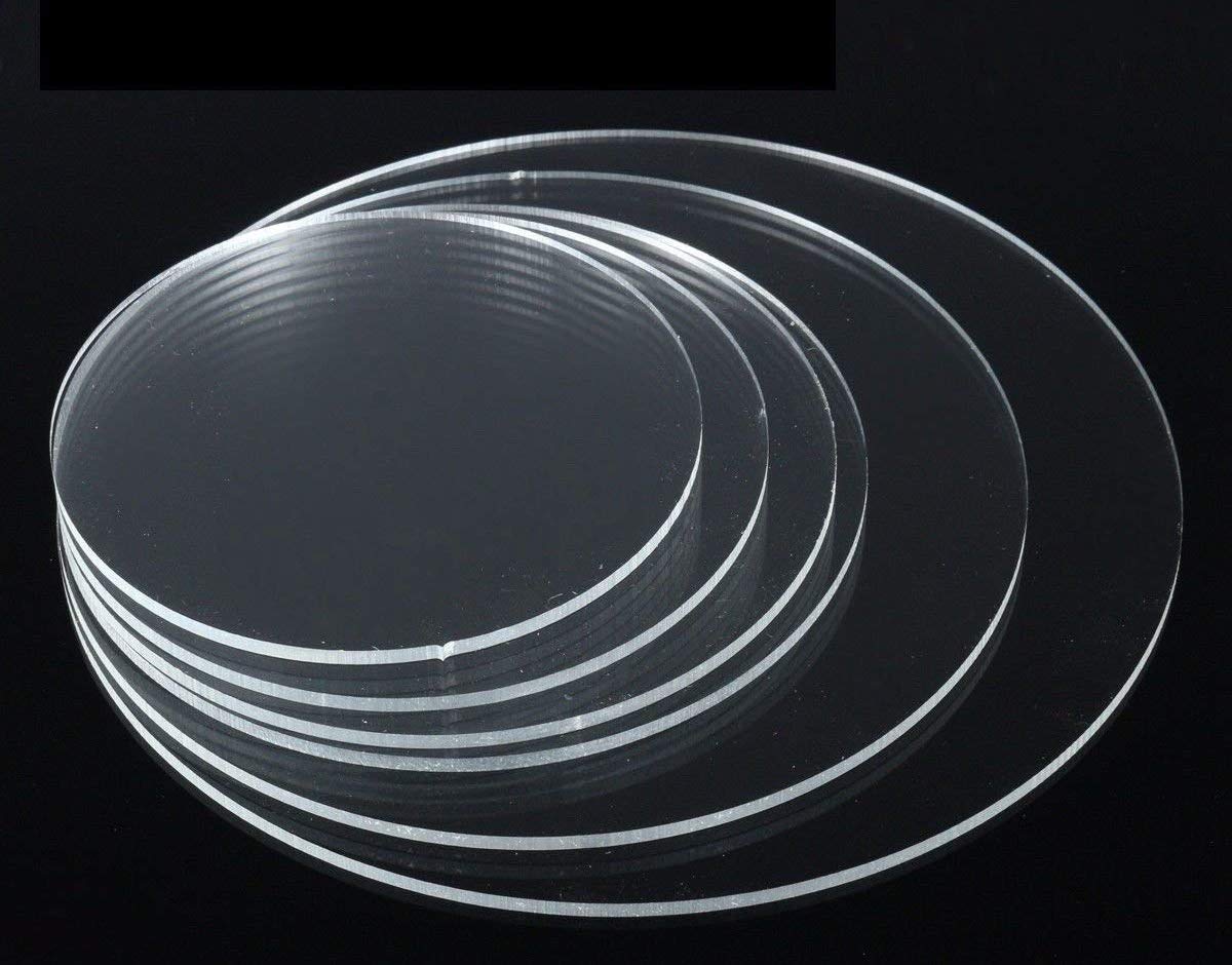 Buy BIGMALL Transparent/Clear Acrylic Sheet Circle Perspex Plexiglass, 5 mm (12 Inch Diameter