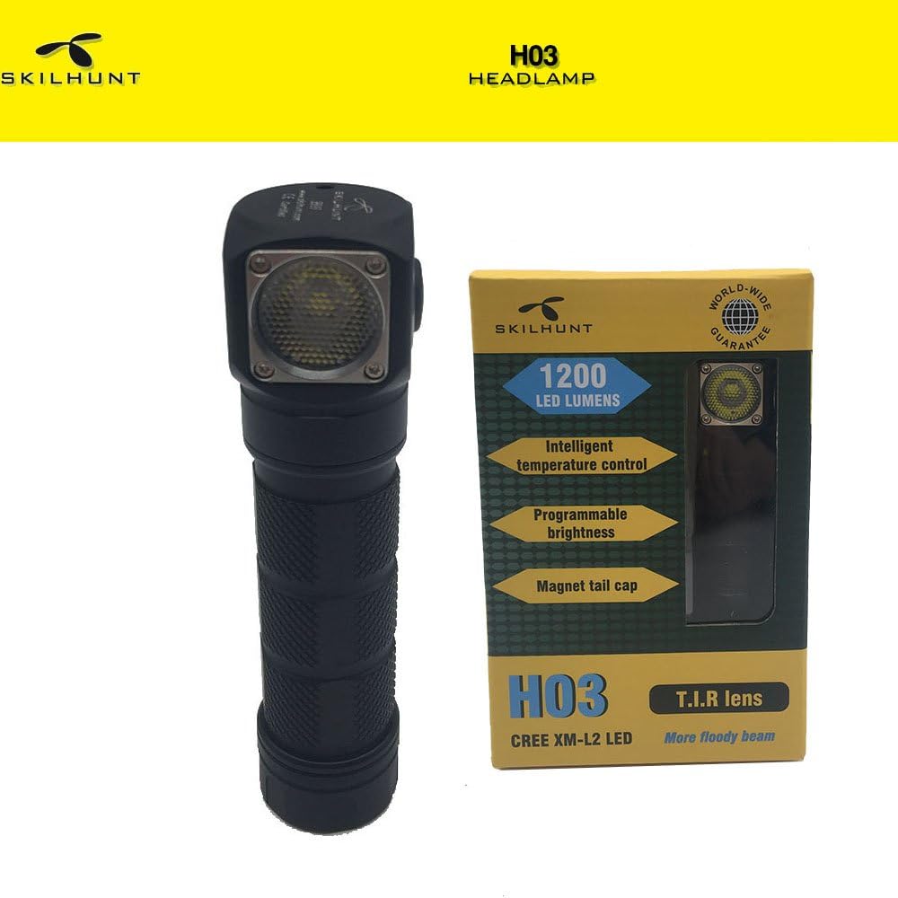 NEW Skilhunt H03 Cold white Led Headlamp Lampe Frontale Cree XML1200Lm HeadLamp Hunting Fishing Camping Headlight+Headband