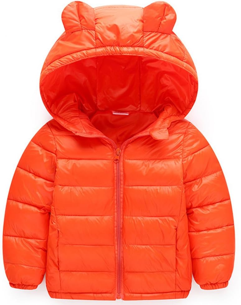 TAIYCYXGAN Baby Boys Girls Winter Puffer Down Jacket Kids Ear Warm Coat Thicken Hoodie Outwear Lightweight