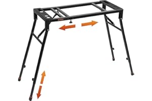 STRICH Collapsible Piano Keyboard Stand - Adjustable and Portable Heavy Duty Music Stand - Fits 54/61/88 Key Electric Digital