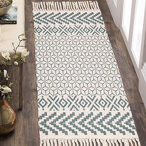 Pauwer Cotton Area Rug Set 2 Piece Washable Printed Cotton Rugs with