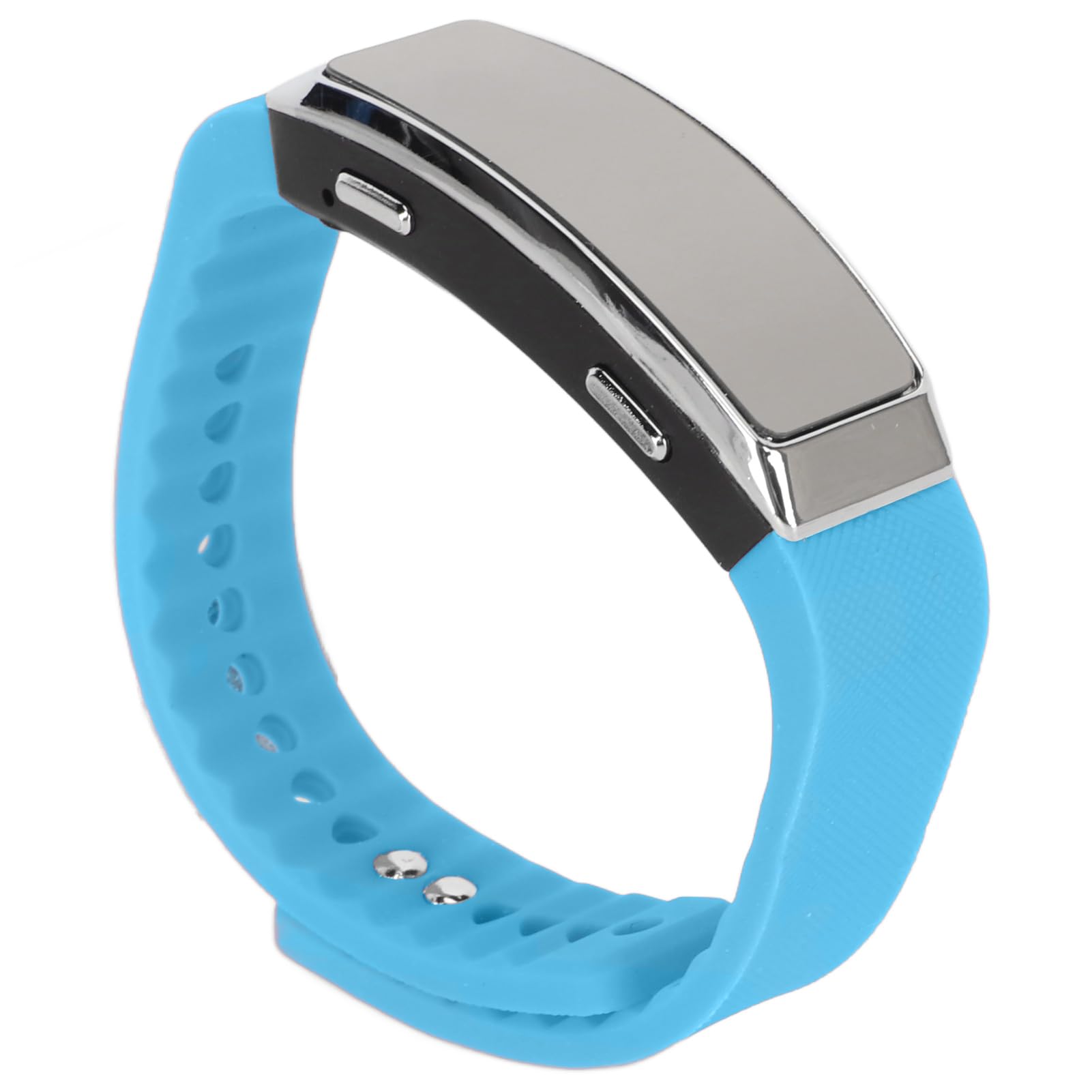 Voice Recorder Watch, Bracelet Recording Device, HD Noise Reduction Rechargeable Voice Activated Music Player Sound Recorder with Timestamp for Meeting Interview (Blue)