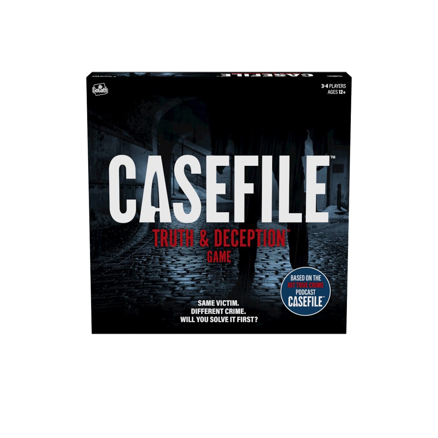 Goliath Games - Casefile: Truth and Deception, True Crime Murder Mystery Board Game for 3-4 Players, Ages 12+, Black