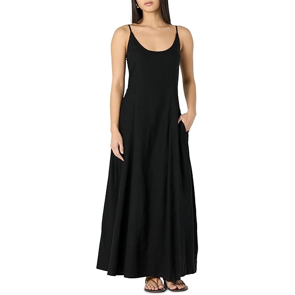 Design History Ladies Maxi Dress-Black, Small at Amazon Women's Clothing  store