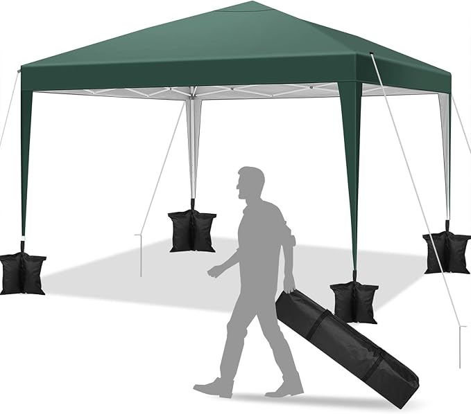 YUEBO Gazebo Richiudibile 3x3 m Pieghevole a Fisarmonica Gazebo