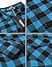 Zeagoo Women's Cotton Button Down Tartan Plaid Flannel Checkered Shirts, L, Blue