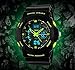 FANMIS Dual Display Fashion Men's LED Watch Silicone Dial Outdoor Sports Luminous Watch