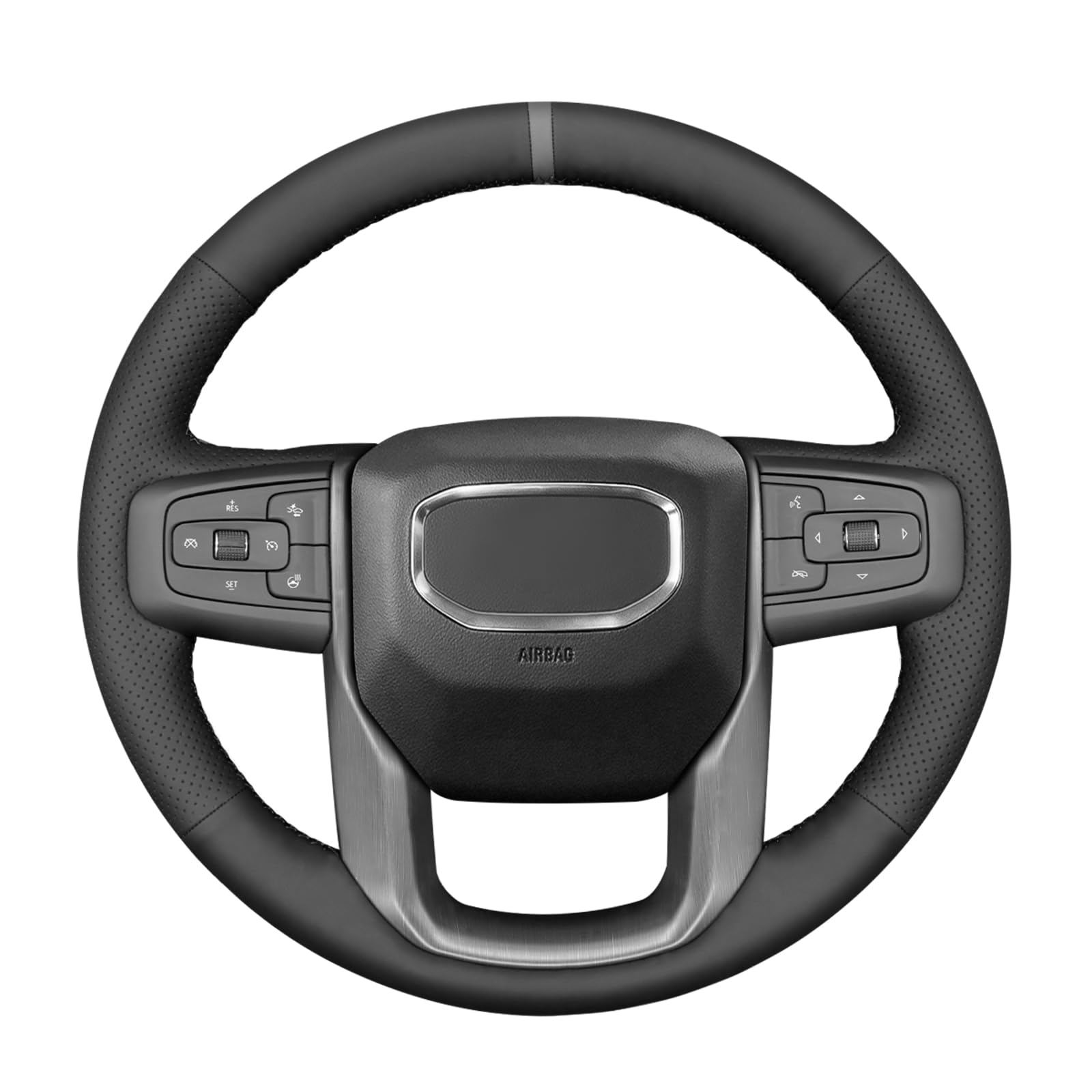 Photo 1 of MEWANT Steering Wheel Cover for GMC Sierra 1500 / Sierra 1500 Limited/Sierra 2500 / Sierra 3500/ Yukon (XL) Hand-Stitched Wheel Steering Wrap