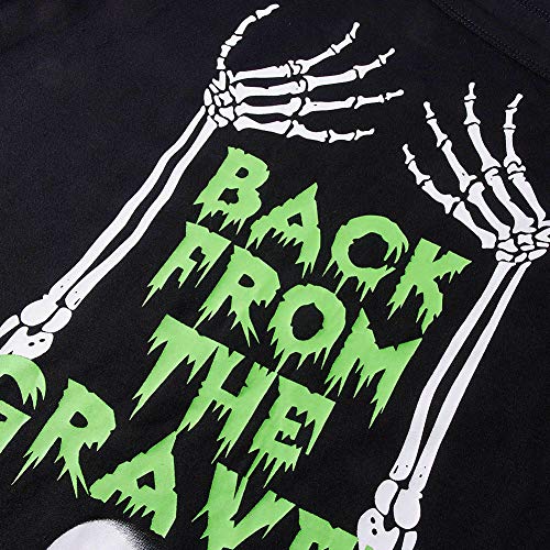Loveternal Women Halloween Off Shoulder Sweatshirt Cold Shoulder Casual Long Sleeve Dress Shirt Top M - Thumbnail 3