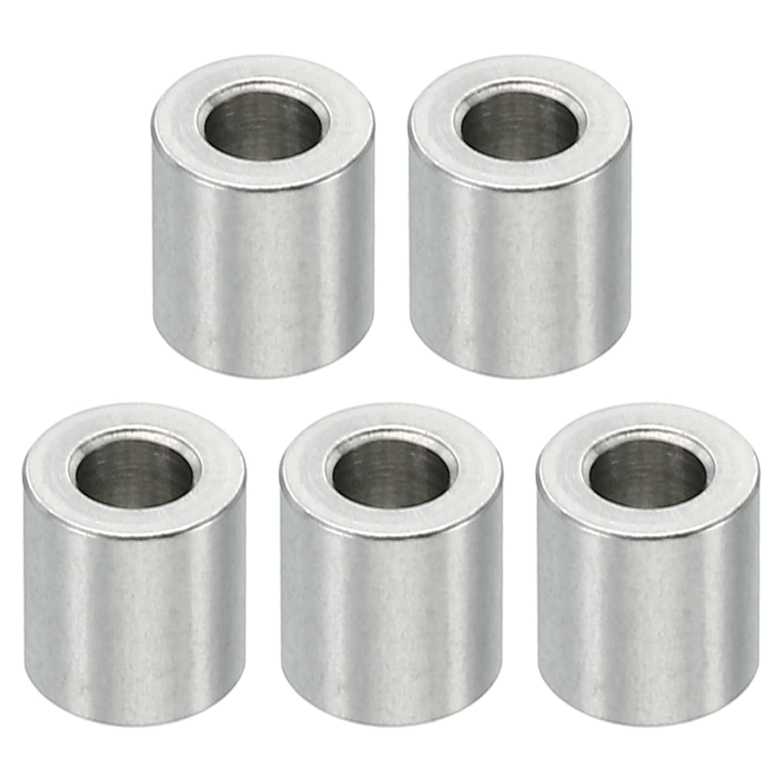 PATIKIL M3 Stainless Steel Spacers, 5 Pcs Metal Spacer Stainless Steel 3.1mm ID x 6mm OD X6mm L Stainless Steel Spacers Screw Standoff Round for 1/8 Inch or M3 Screw Bolts