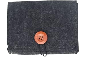 YRONTY Small Felt Essential Oil Travel Storage Cases, Portable Essential Oil Carrying Cases Organizer Holds 6 Bottles 5ML/10ML Oils Or Holds 4 Bottles 15ML Oils