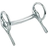 Weaver Leather Miniature Mullen Mouth Half Cheek Driving Bit, Black, 3-1/2"