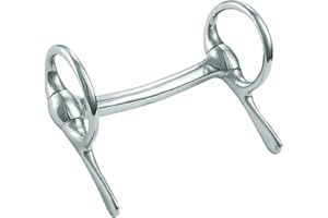 Weaver Leather Miniature Mullen Mouth Half Cheek Driving Bit, Black, 3-1/2"