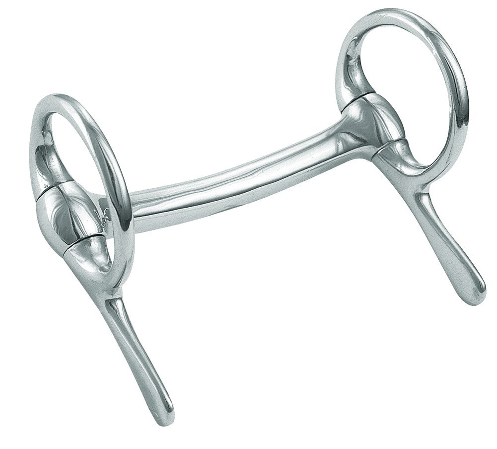 Photo 1 of Weaver Leather Miniature Mullen Mouth Half Cheek Driving Bit, Black, 3-1/2"