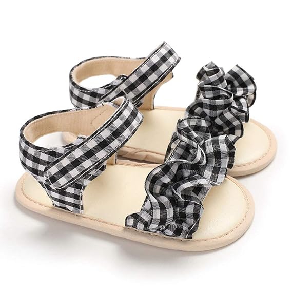 infant girl black sandals